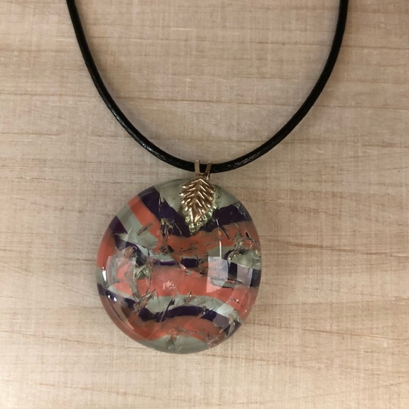 Glass pendant necklace Handmade necklace boho - Picture 4 of 12